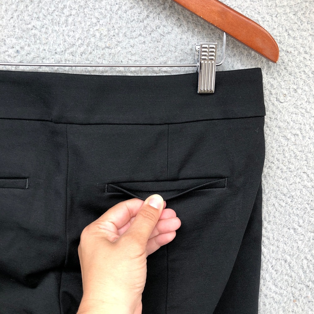 Ann Taylor Ankle Pants Womens 6 Black Side Zip‎ Slim Stretch Professional 379119 - Picture 5 of 9